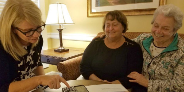 Women looking over paperwork